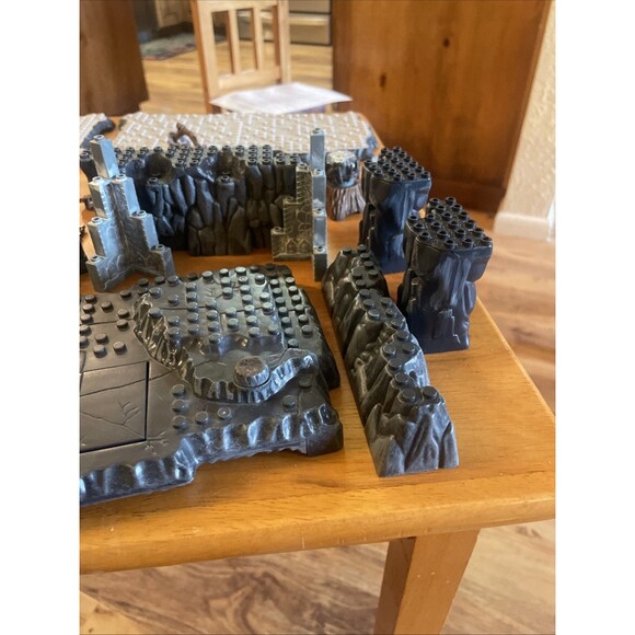 Mega Bloks Dragons Krystal Wars Castle Fort Stone Rock Weapons Figures Walls Lot - Picture 5 of 16